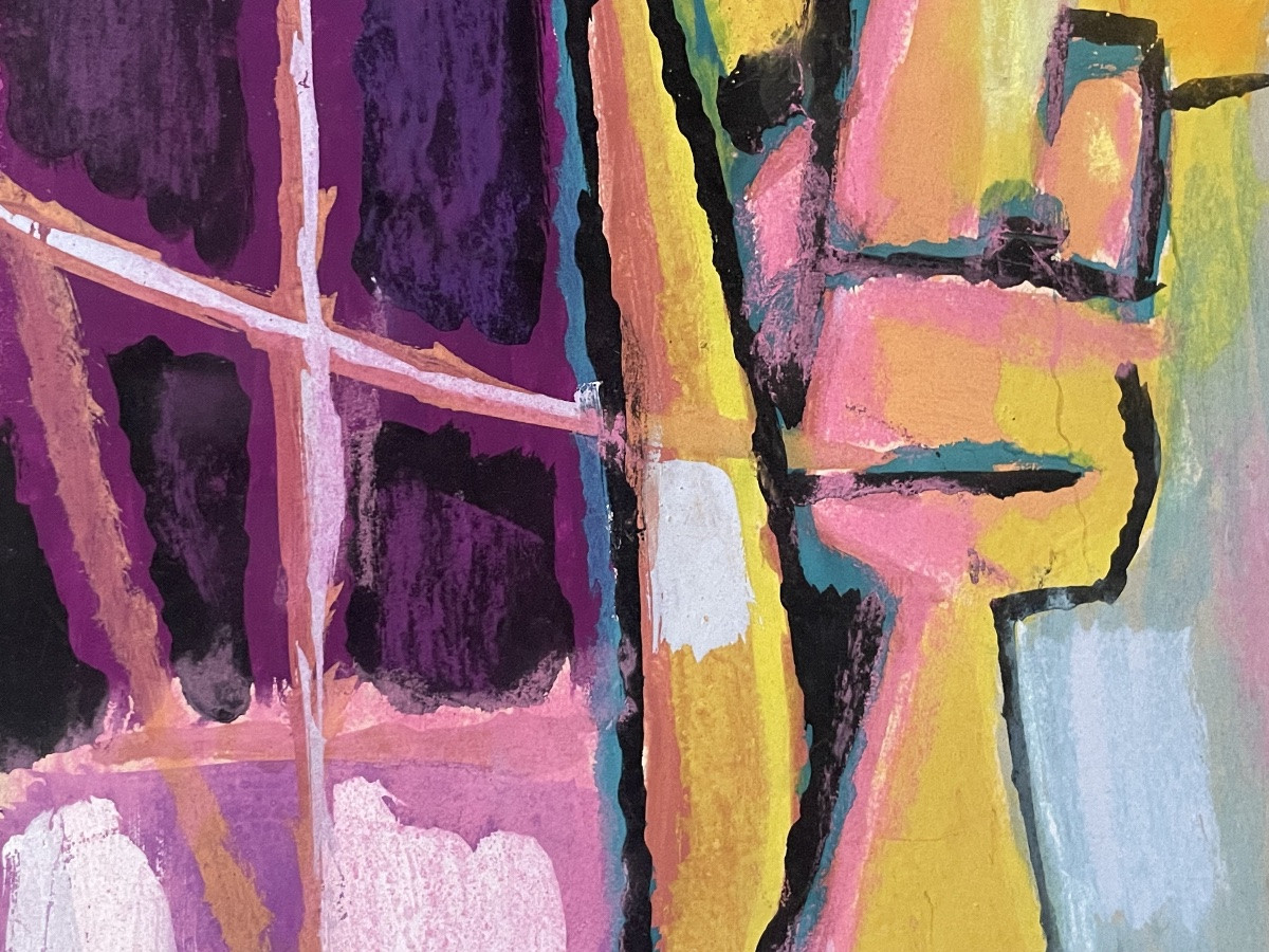 Allonsius Daniel Jacques (1923 - 1995) Easter Island - Mixed Media On Paper-photo-3