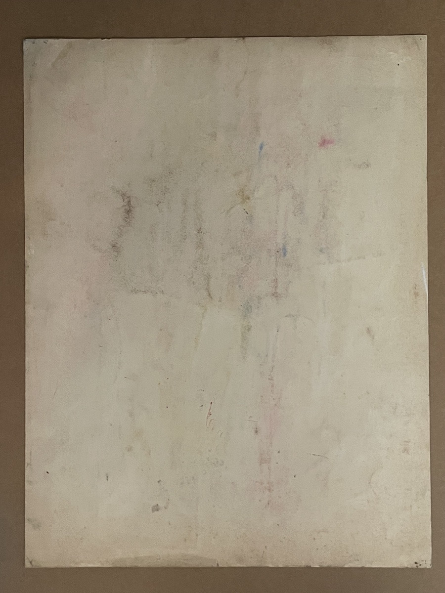 Allonsius Daniel Jacques (1923 - 1995) Easter Island - Mixed Media On Paper-photo-4