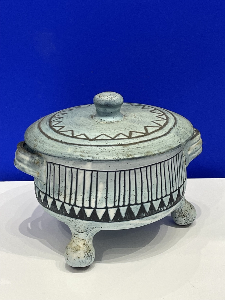 POUCHAIN Jacques ( 1925 - 2005) - L’ Atelier Dieulefit - Pot couvert tripode -photo-1