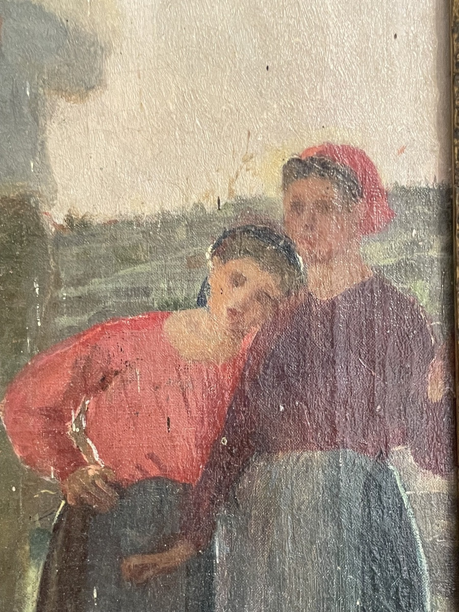 Ribera Perico Or Pedro (1867 - 1949) Attributed To - The Dancers Of Fandango - Oil On Canvas -photo-3