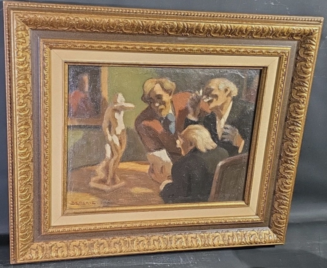 Besserve René Pierre Louis (1883 - 1959) - In Admiration Of The Work Of Art- -photo-1