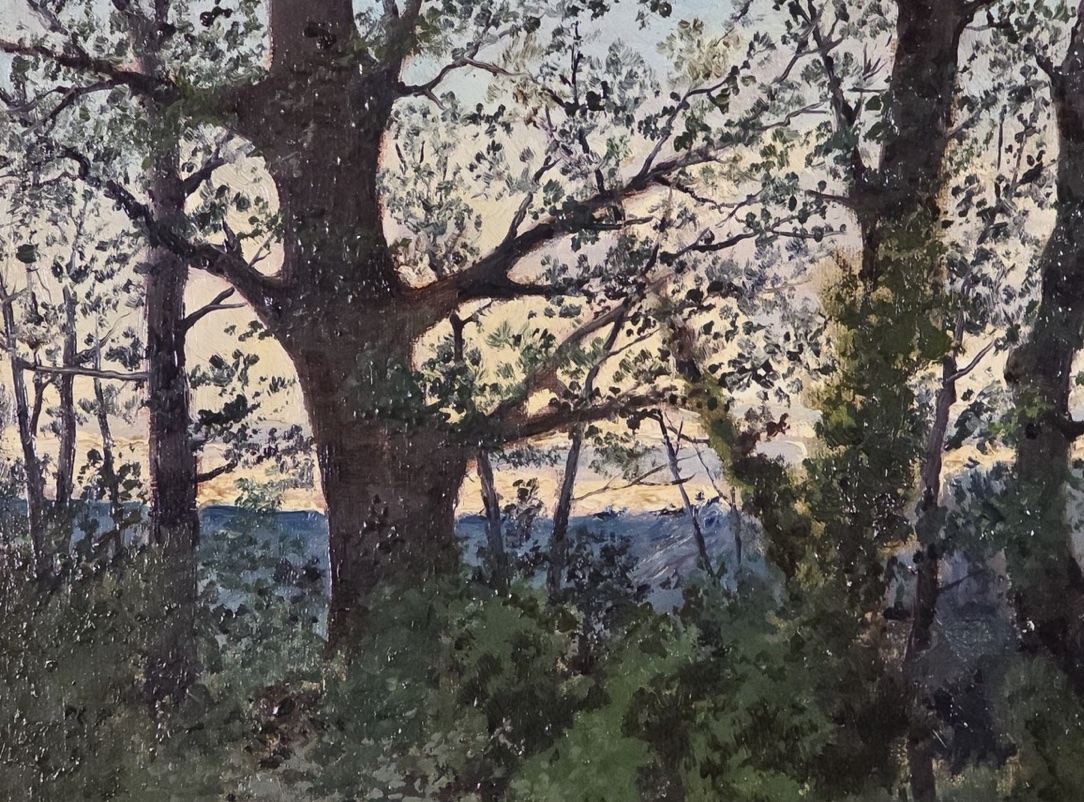 Victor, Jean, Pierre Falies (1849-1901) - Painting: Landscape At Twilight -photo-3