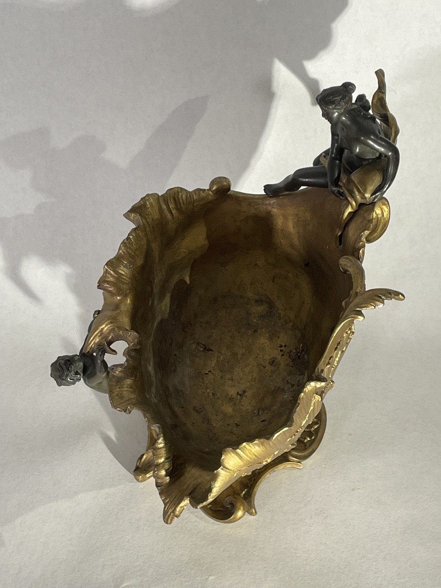 KINSBURGER Sylvain ( 1855 - 1935) - Centre de table en bronze - Art Nouveau -photo-5