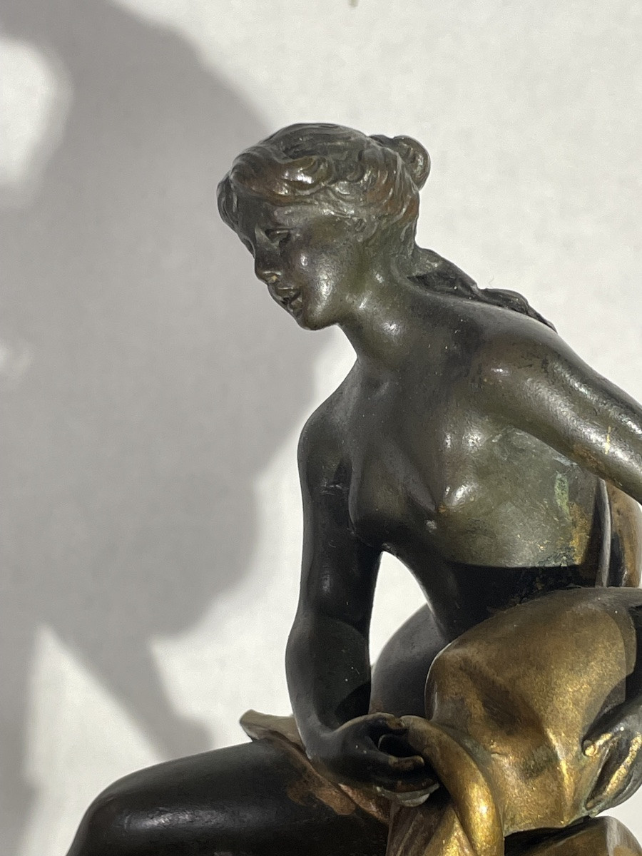 KINSBURGER Sylvain ( 1855 - 1935) - Centre de table en bronze - Art Nouveau -photo-6