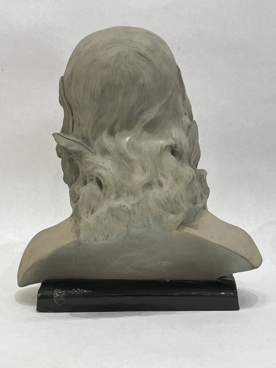 CAUSSÉ Julien ( 1869 - 1938) - Buste de jeune femme en plâtre - -photo-2