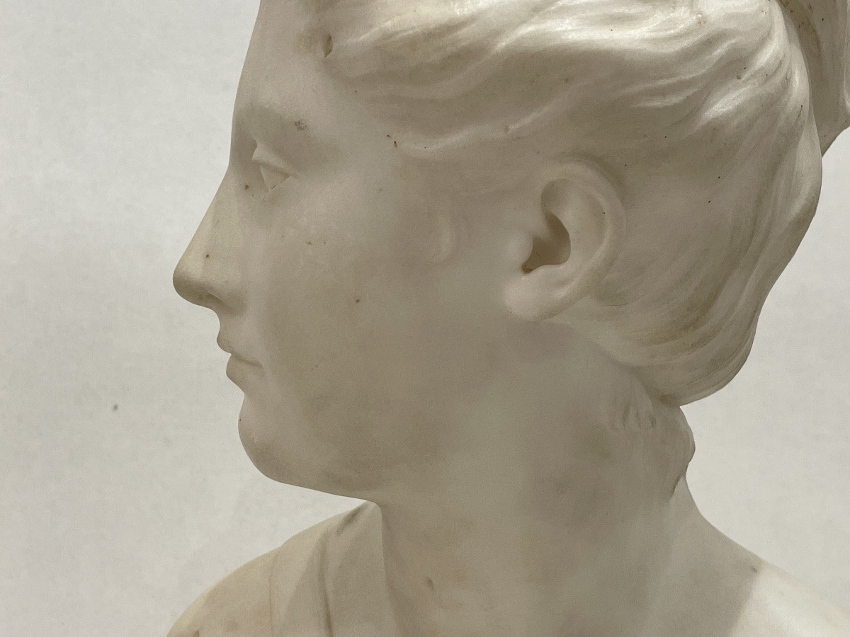 Jean Antoine Houdon (1741-1828) After - Bust Of Diana The Huntress -photo-2