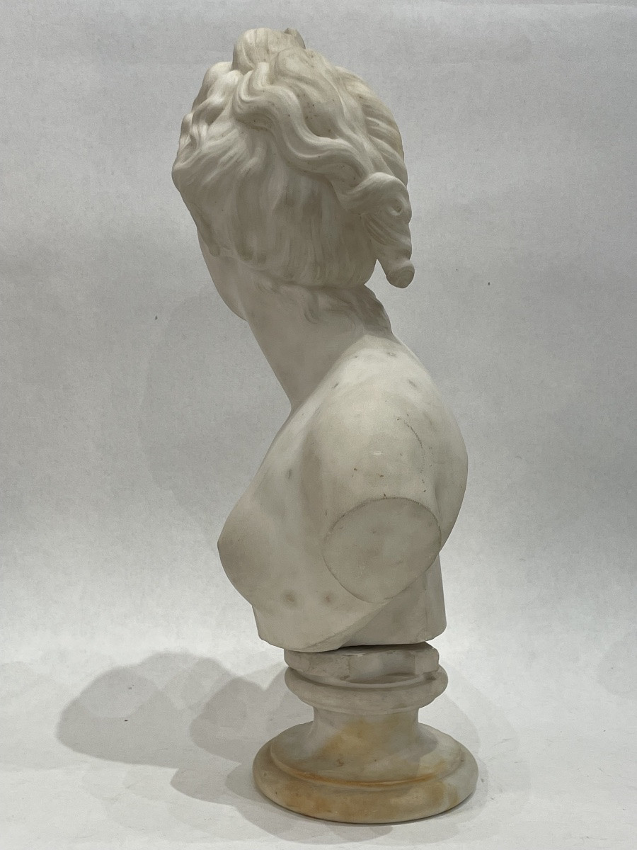 Jean Antoine Houdon (1741-1828) After - Bust Of Diana The Huntress -photo-3