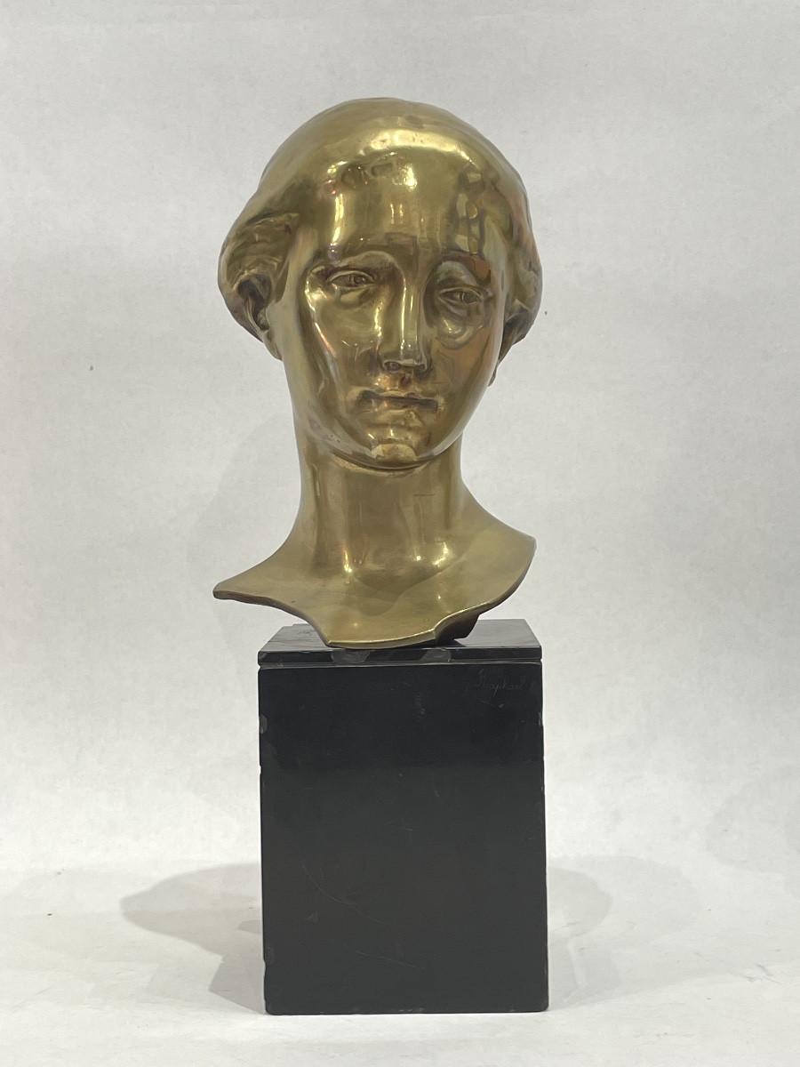 Gilded Bronze Bust Of A Woman - 20th Century