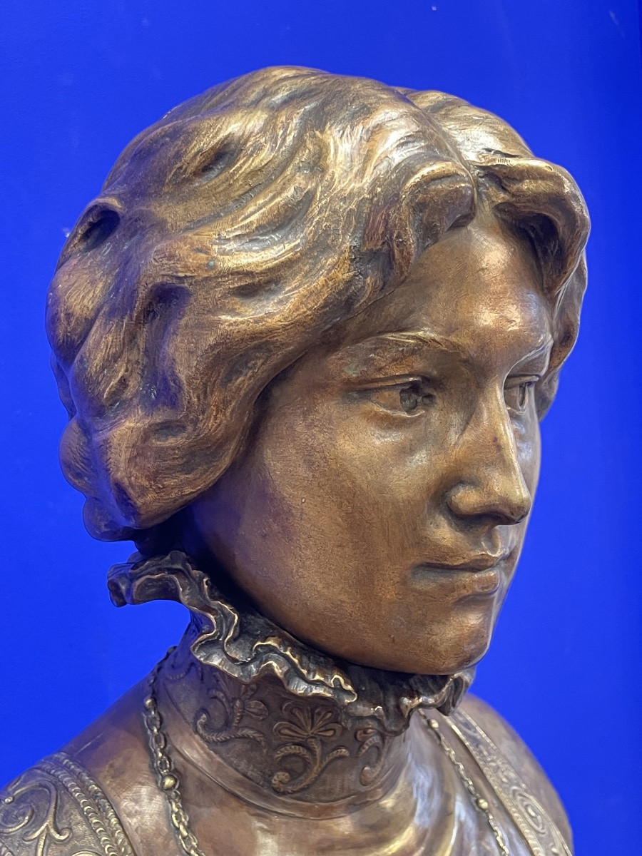 Bronze Bust Of Sarah Bernhardt. Second Half Of The 19th Century -photo-1
