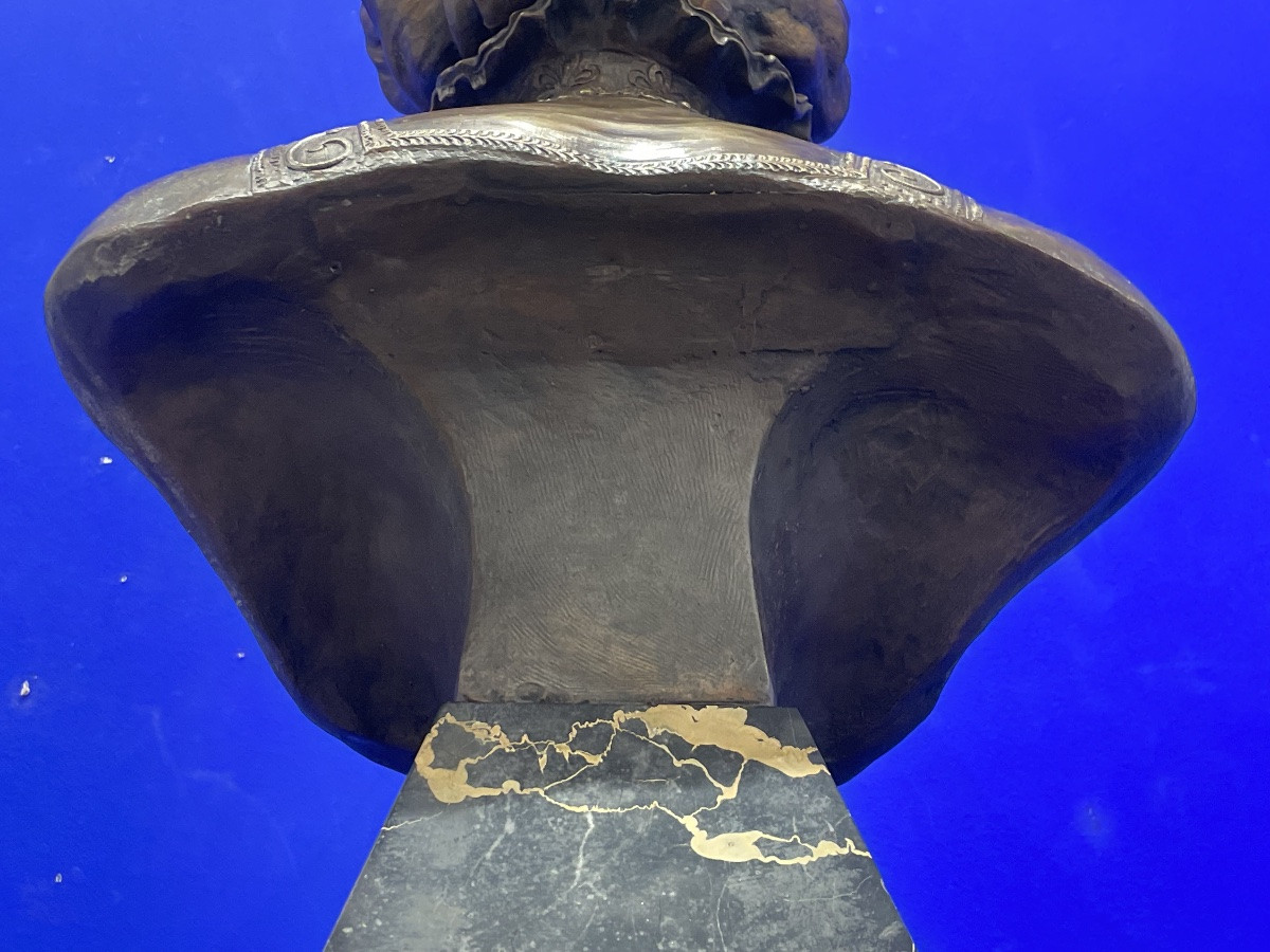 Bronze Bust Of Sarah Bernhardt. Second Half Of The 19th Century -photo-5