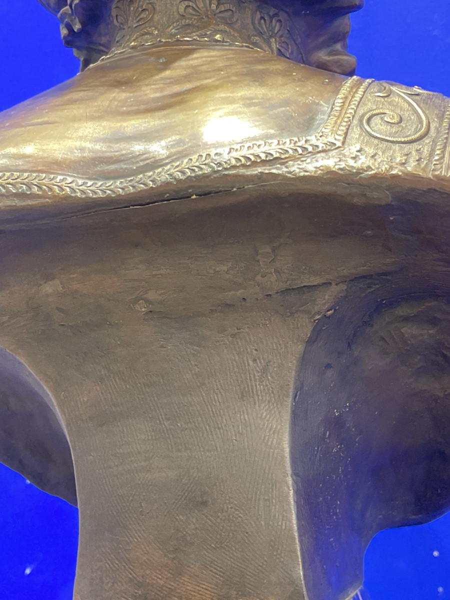 Bronze Bust Of Sarah Bernhardt. Second Half Of The 19th Century -photo-6