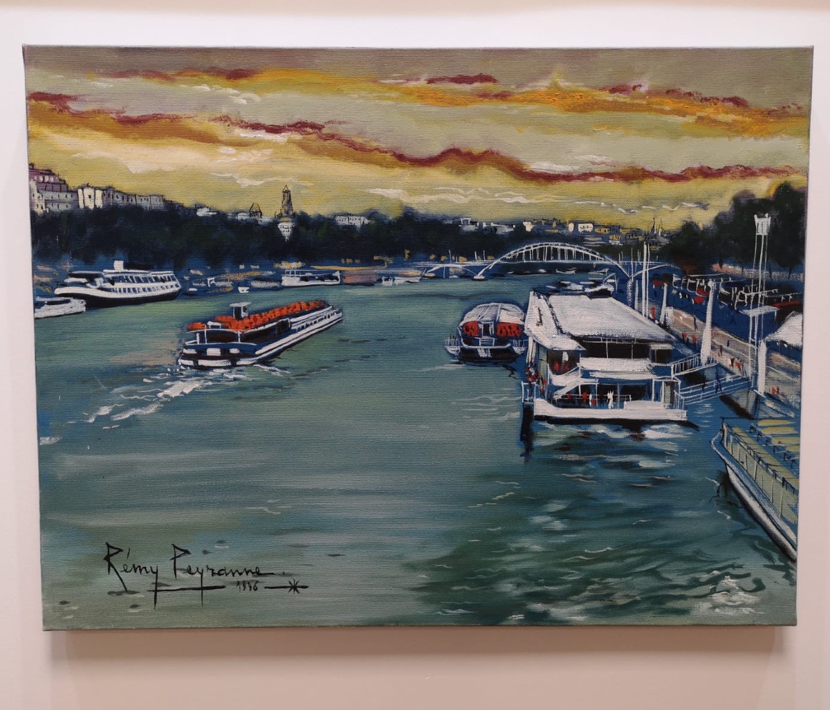 Rémy Peyranne ( 1935 - 2018) Bord De Seine Paris - Oil Painting - Painter From Toulouse