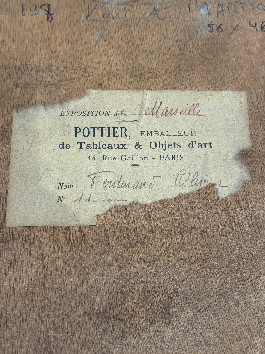Ferdinand OLIVIER ( 1873 - 1957) - Pont à Martigues - tableau huile lumière Provence -photo-3