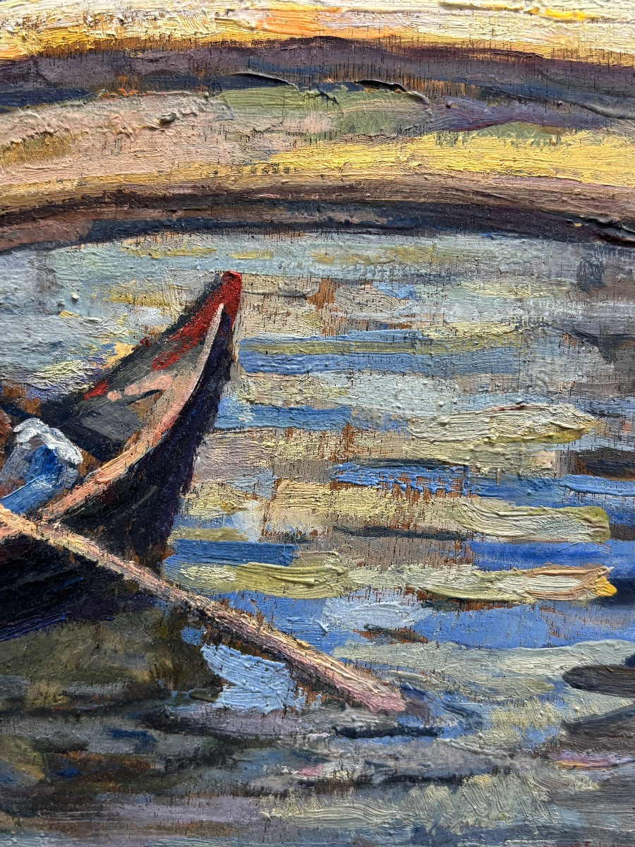 Ferdinand OLIVIER ( 1873 - 1957) - Pont à Martigues - tableau huile lumière Provence -photo-7