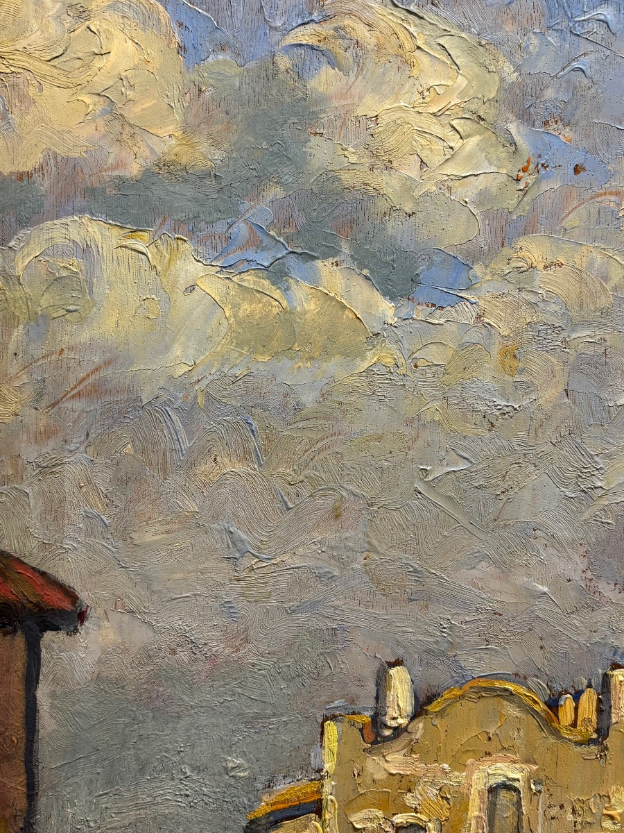 Ferdinand OLIVIER ( 1873 - 1957) - Pont à Martigues - tableau huile lumière Provence -photo-8