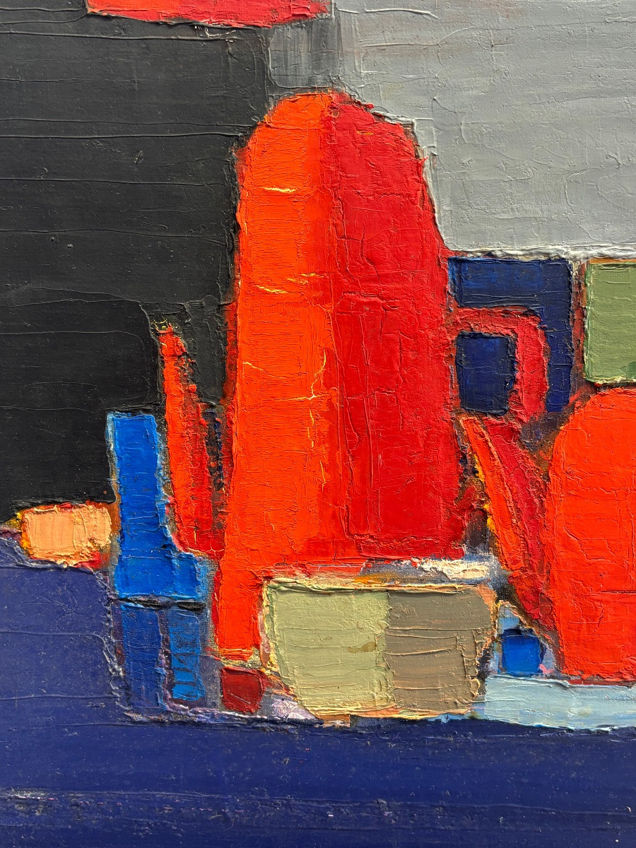 Jean - Pierre Floch ( 1937 - 2015 ) - Painting Still Life With A Teapot 1978 - Oil On Canvas-photo-4