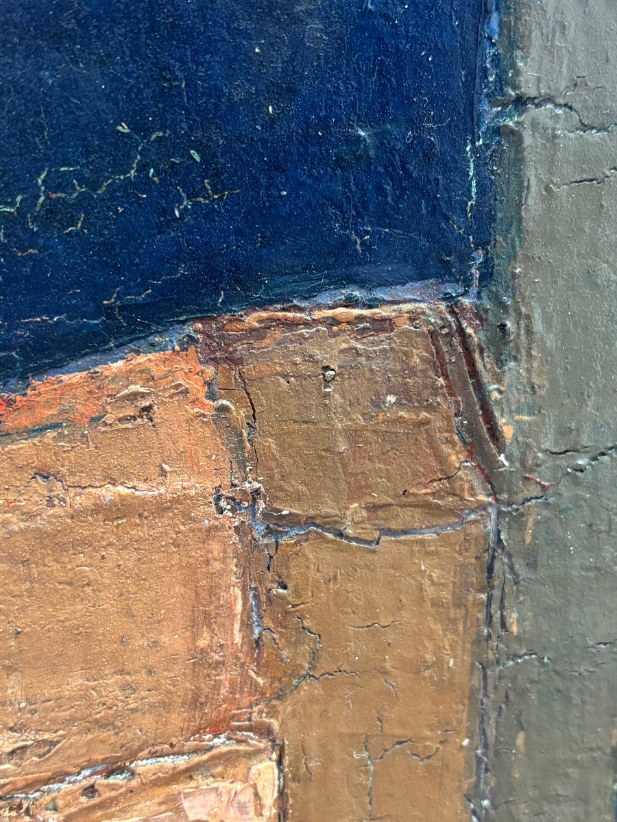 Jean - Pierre Floch ( 1937 - 2015) View Of A Village - Oil Painting-photo-3