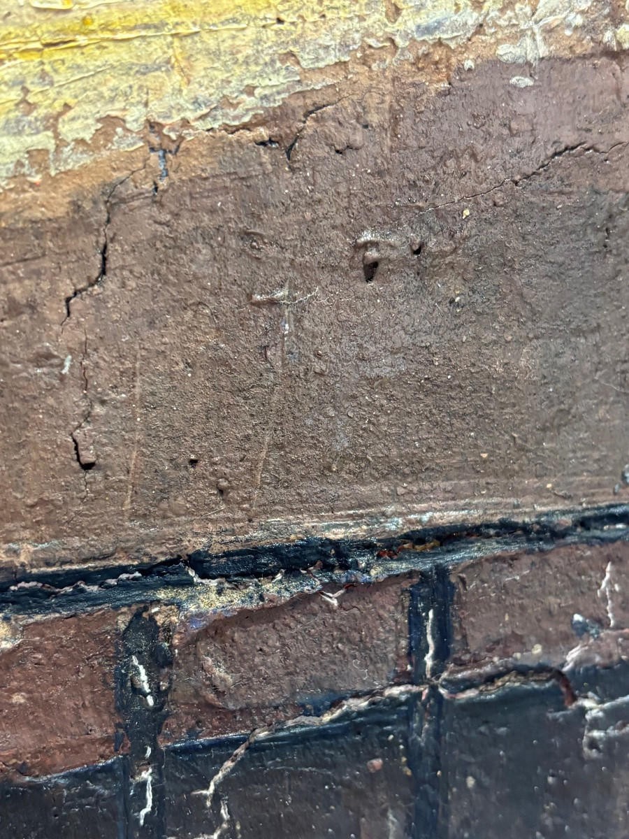 Jean - Pierre Floch ( 1937 - 2015) View Of A Village - Oil Painting-photo-1