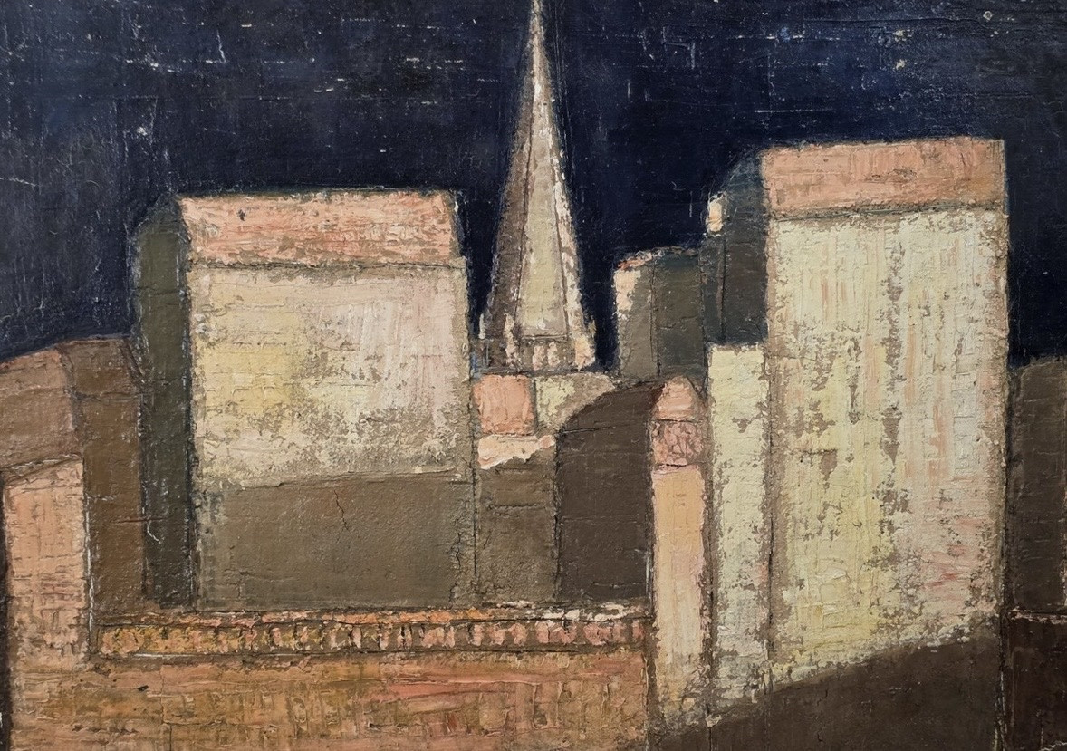 Jean - Pierre Floch ( 1937 - 2015) View Of A Village - Oil Painting-photo-5