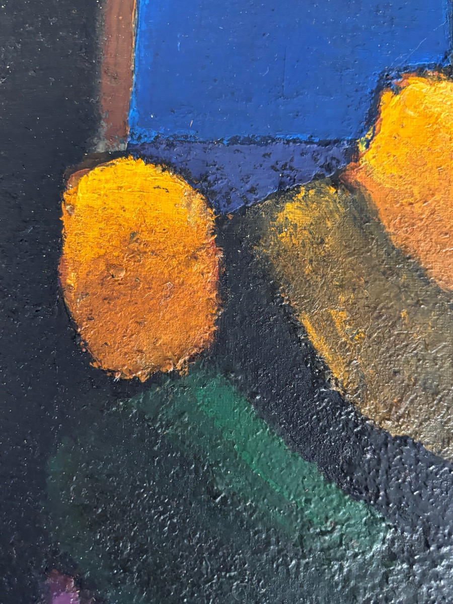 Jean Pierre Floch ( 1937 - 2015) Yellow Flowers - Oil On Canvas 1978-photo-4