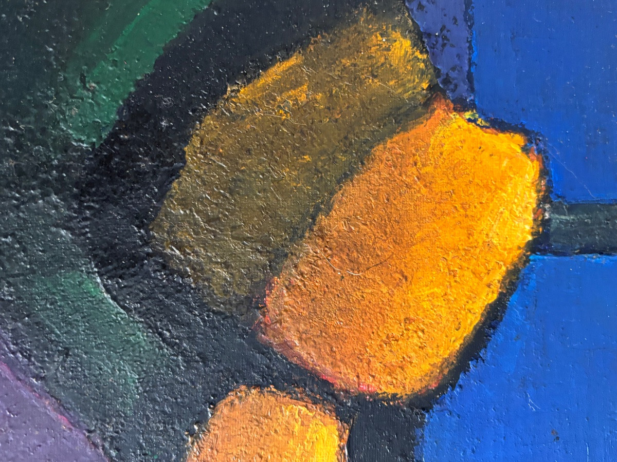 Jean Pierre Floch ( 1937 - 2015) Yellow Flowers - Oil On Canvas 1978-photo-6