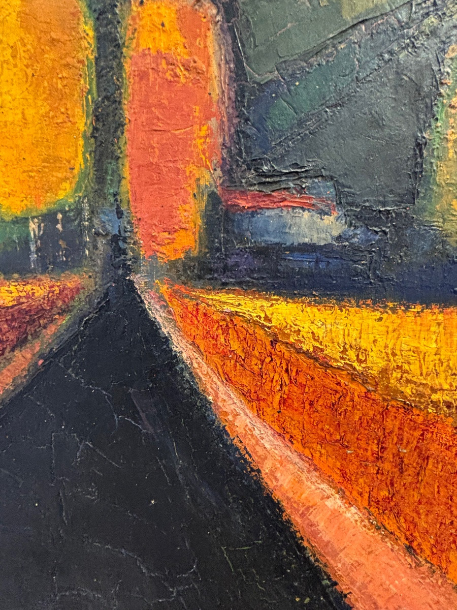 Jean Pierre Floch (1937 - 2015) Landscape Painting - Marignac Lasclares - Oil On Canvas 1978-photo-1