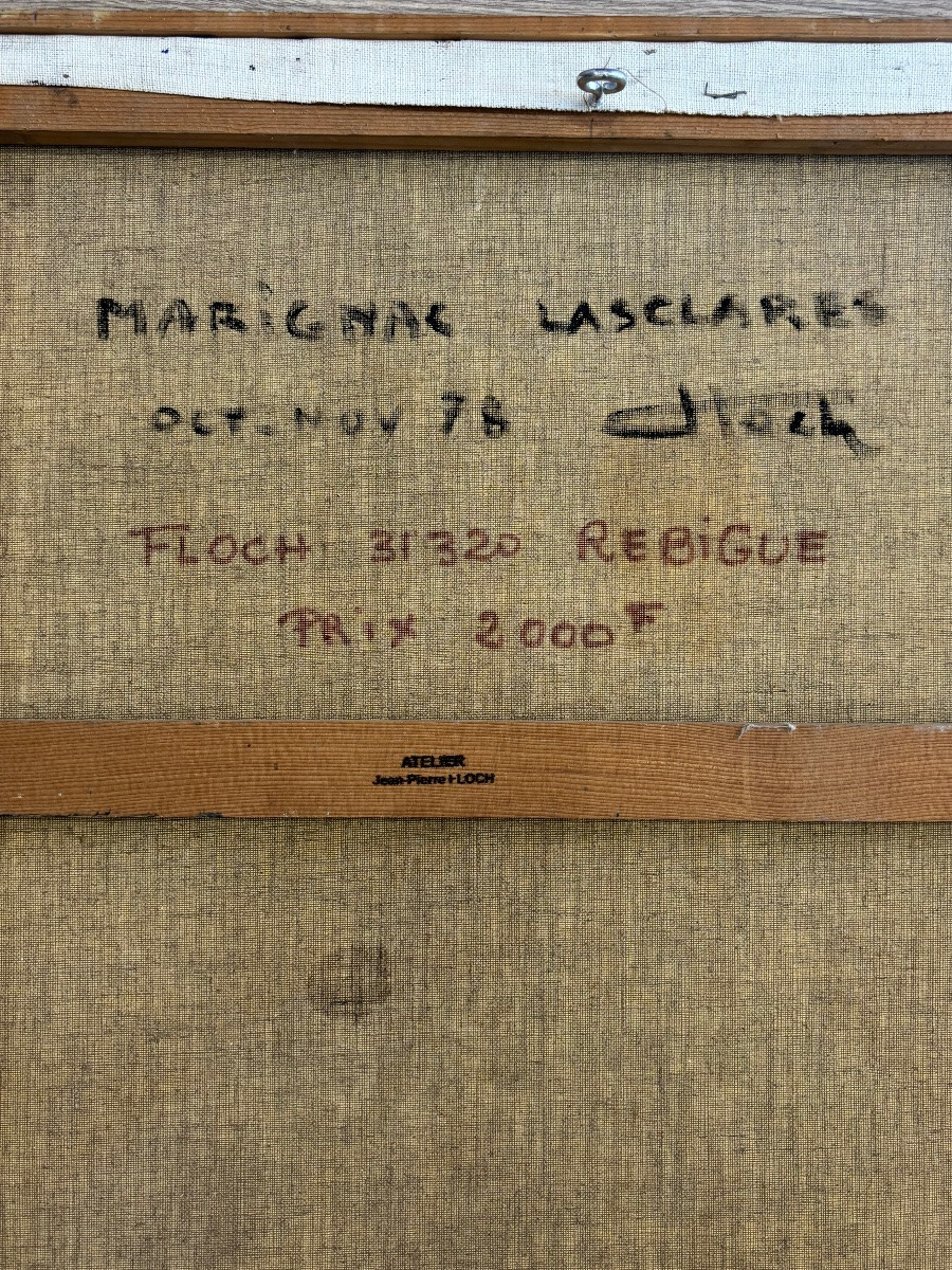 Jean Pierre Floch (1937 - 2015) Landscape Painting - Marignac Lasclares - Oil On Canvas 1978-photo-4
