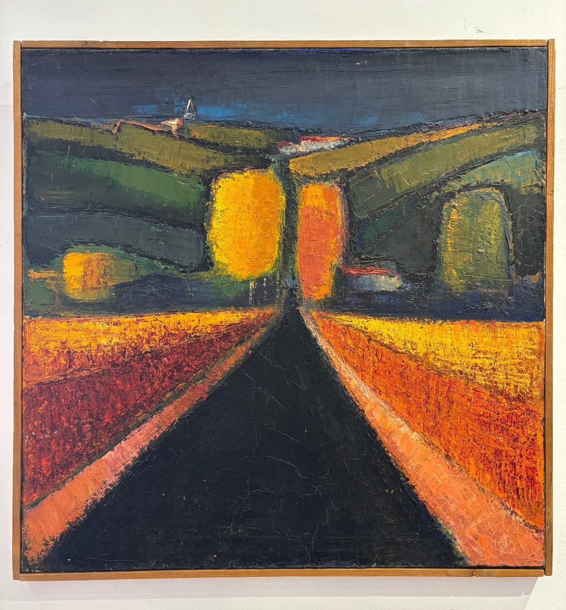 Jean Pierre Floch (1937 - 2015) Landscape Painting - Marignac Lasclares - Oil On Canvas 1978