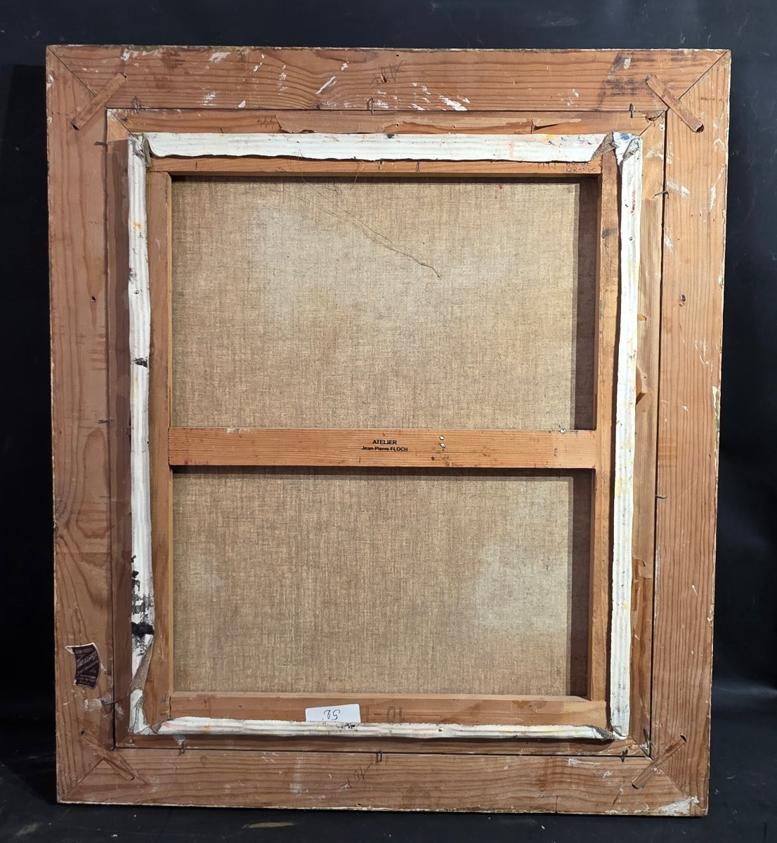 Tableau huile Composition Abstraite École de ParisJean-Pierre FLOCH (1937-2015)-photo-3