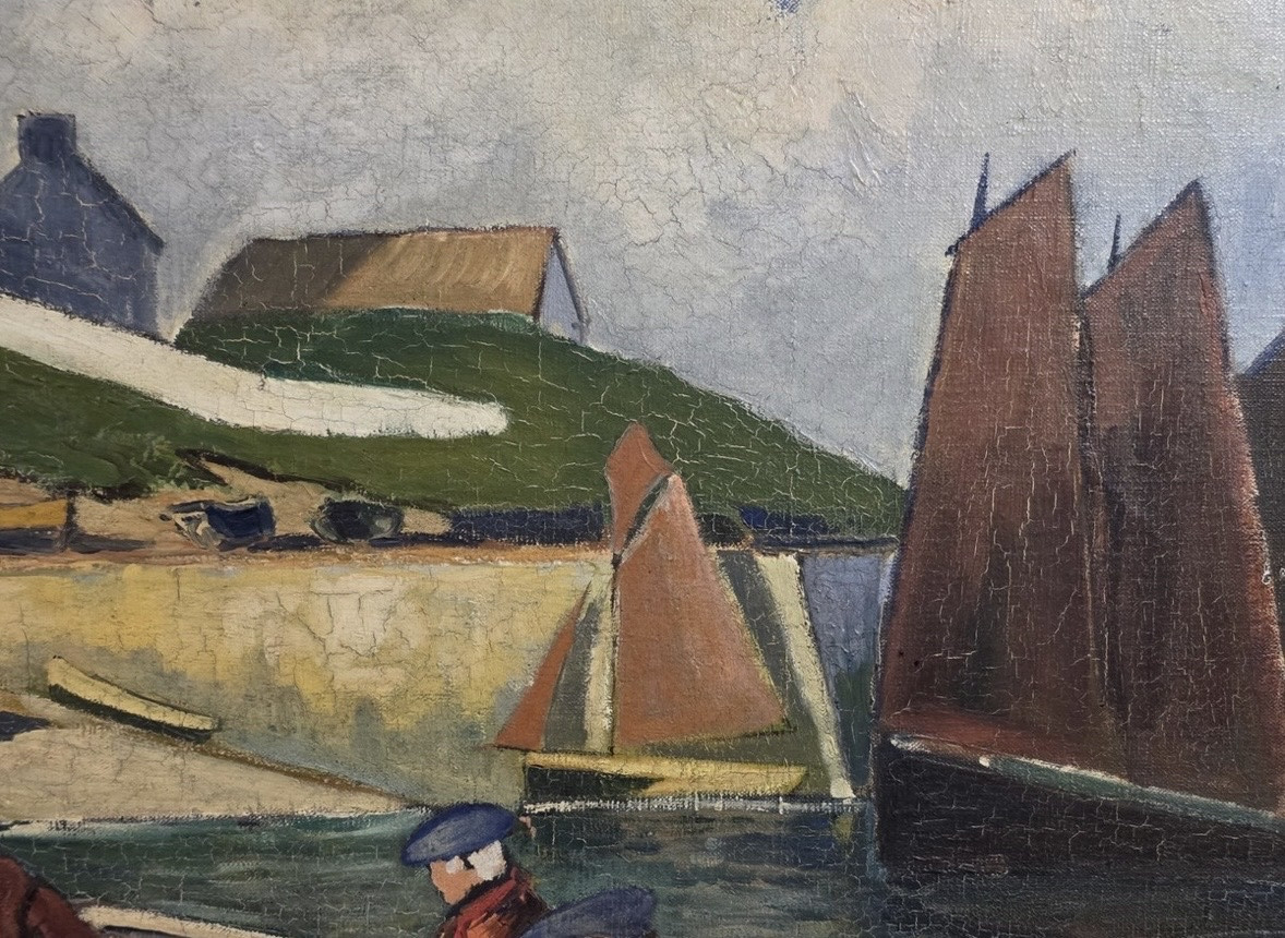 Colat Prosper Mary ( 1882 - 1954) - Oil On Canvas Brittany Early 20th Century-photo-2