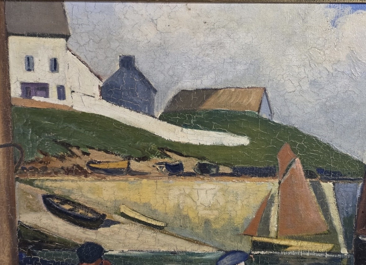 Colat Prosper Mary ( 1882 - 1954) - Oil On Canvas Brittany Early 20th Century-photo-3