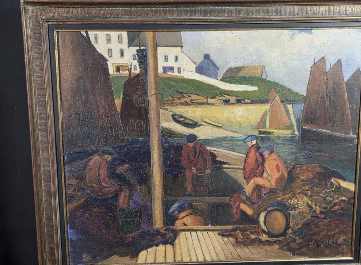 Colat Prosper Mary ( 1882 - 1954) - Oil On Canvas Brittany Early 20th Century-photo-6