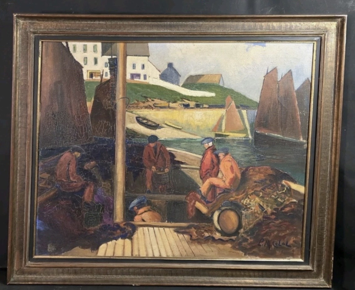 Colat Prosper Mary ( 1882 - 1954) - Oil On Canvas Brittany Early 20th Century-photo-7