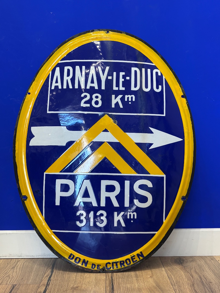 Citroën - Large Enamel Sign - Paris, Arnay-le-duc -photo-2