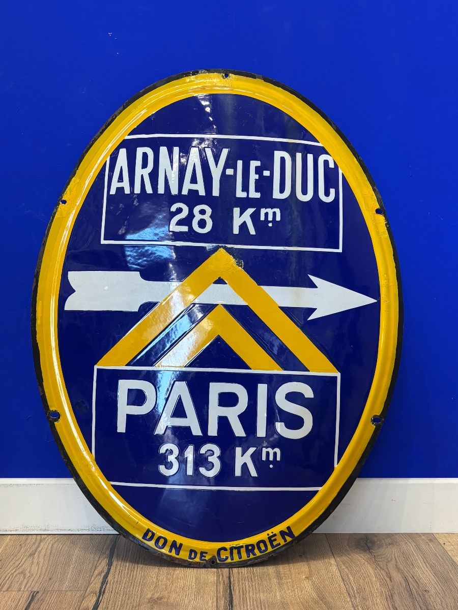 Citroën - Large Enamel Sign - Paris, Arnay-le-duc 