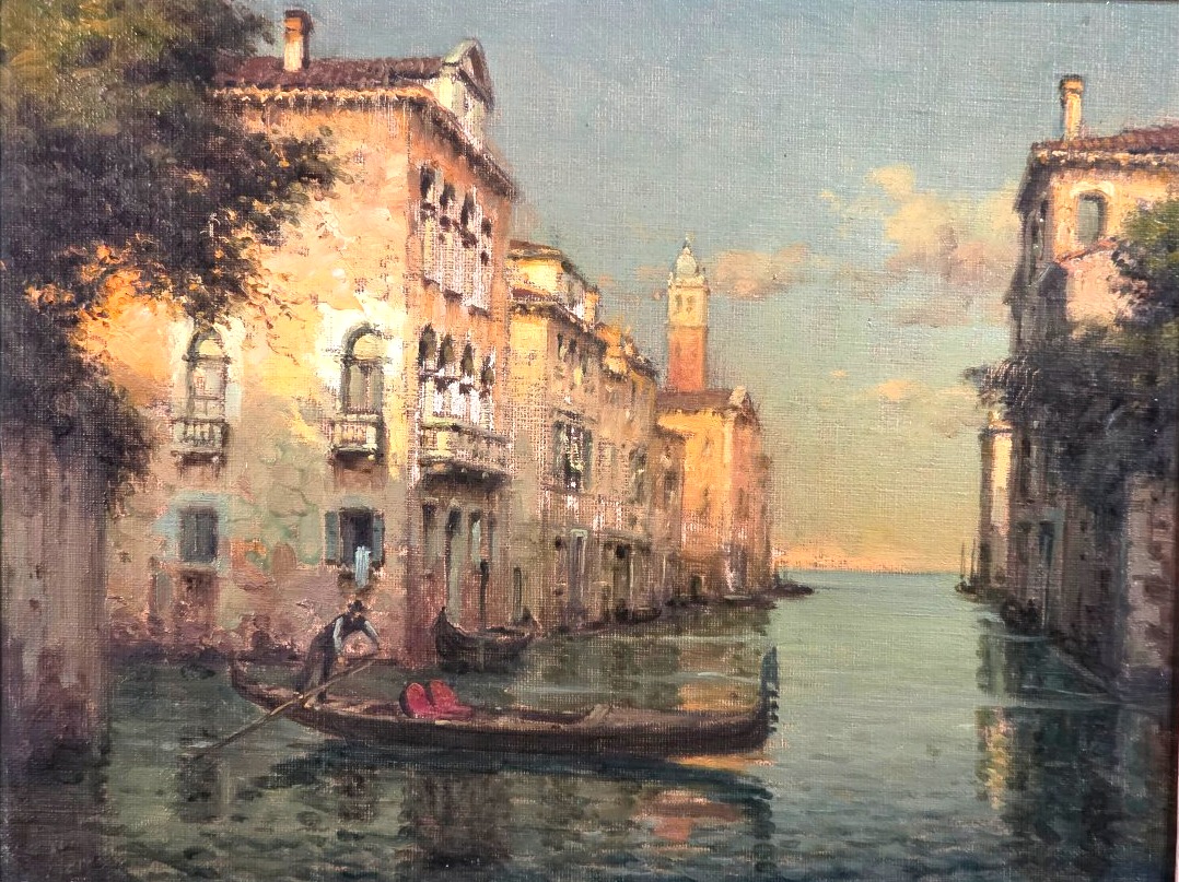 Painting Titled "veduta Of Venice" Signed By éloi-noël Béraud, Known As Marc Aldine Antoine Bouvard-photo-2