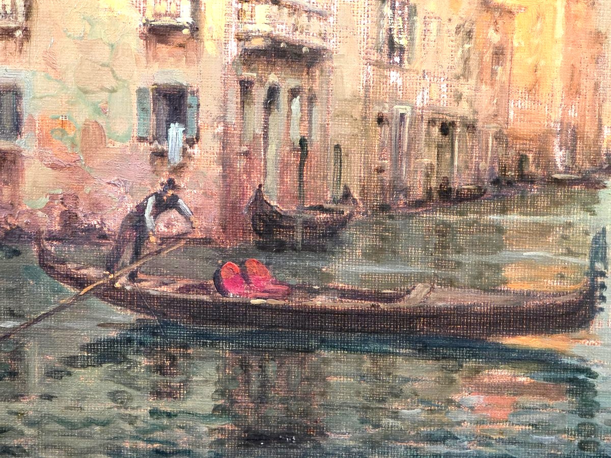 Painting Titled "veduta Of Venice" Signed By éloi-noël Béraud, Known As Marc Aldine Antoine Bouvard-photo-1