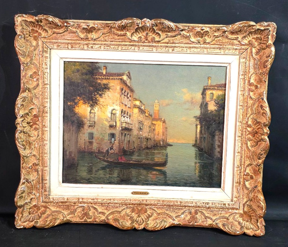 Painting Titled "veduta Of Venice" Signed By éloi-noël Béraud, Known As Marc Aldine Antoine Bouvard
