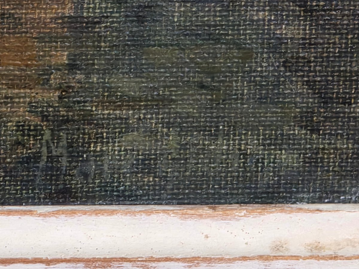 Tableau huile Venise signé Éloi-Noël Béraud dit Marc Aldine Antoine Bouvard XXe-photo-2