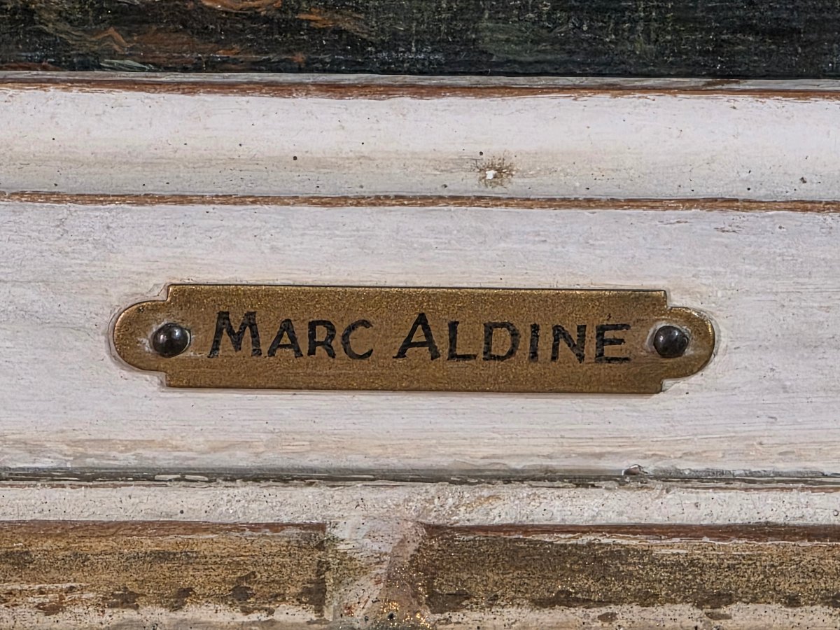Tableau huile Venise signé Éloi-Noël Béraud dit Marc Aldine Antoine Bouvard XXe-photo-4