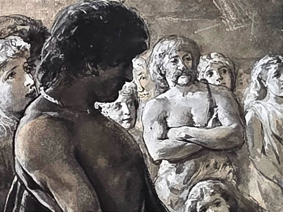 Gouache Painting By Fortunino Matania (1881–1963) *caratacus And The Britons*, 1920-photo-7