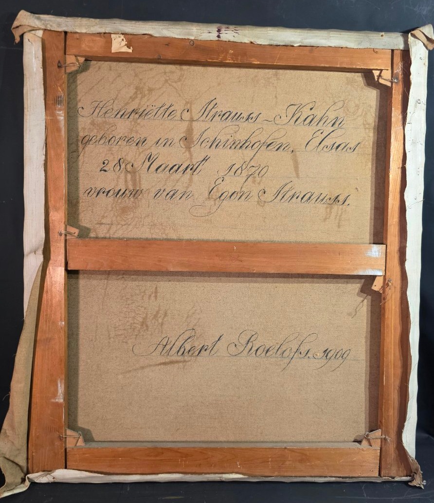 Tableau Portrait élégante Strauss signé Otto Willem Albertus ROELOFS (1877-1920)-photo-6