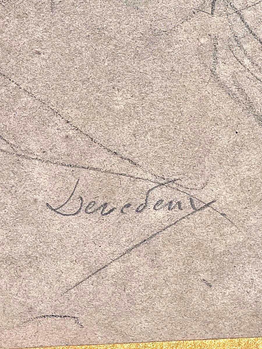 Pencil Study For *don Juan* By Louis Devedeux (1820–1874)-photo-2