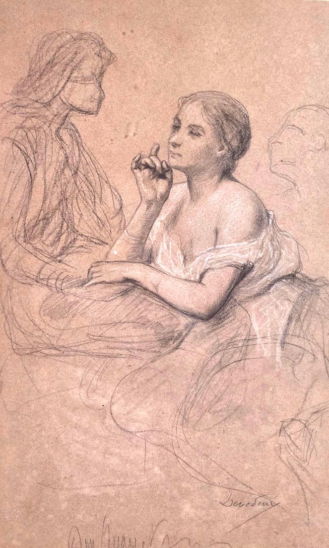 Pencil Study For *don Juan* By Louis Devedeux (1820–1874)-photo-3