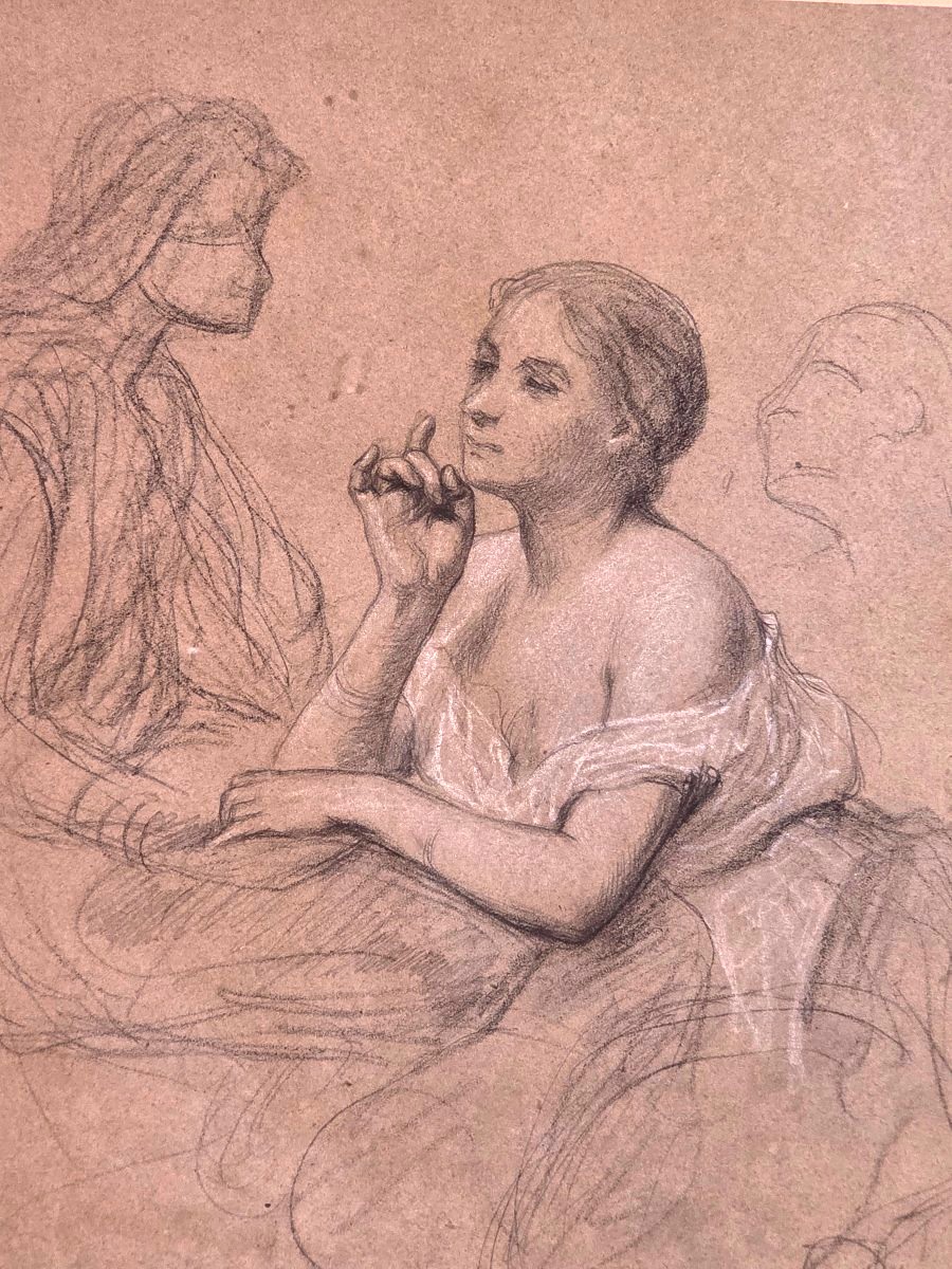 Pencil Study For *don Juan* By Louis Devedeux (1820–1874)-photo-4