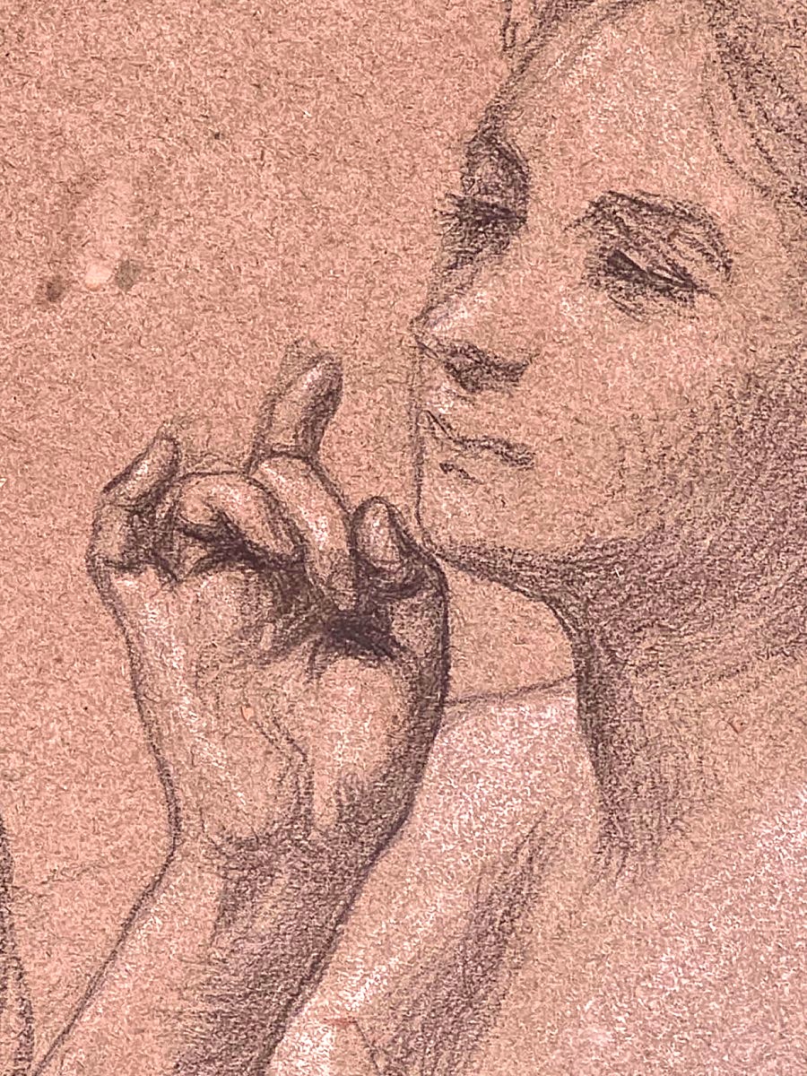 Pencil Study For *don Juan* By Louis Devedeux (1820–1874)-photo-4