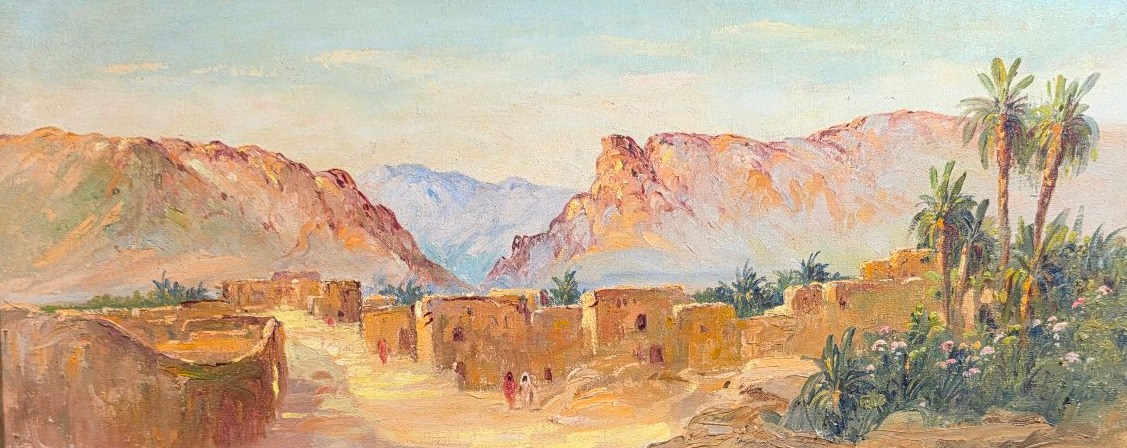 Tableau Orientaliste Paul FENASSE (1899-1976) Huile Sur Toile El Kantara Algérie-photo-2