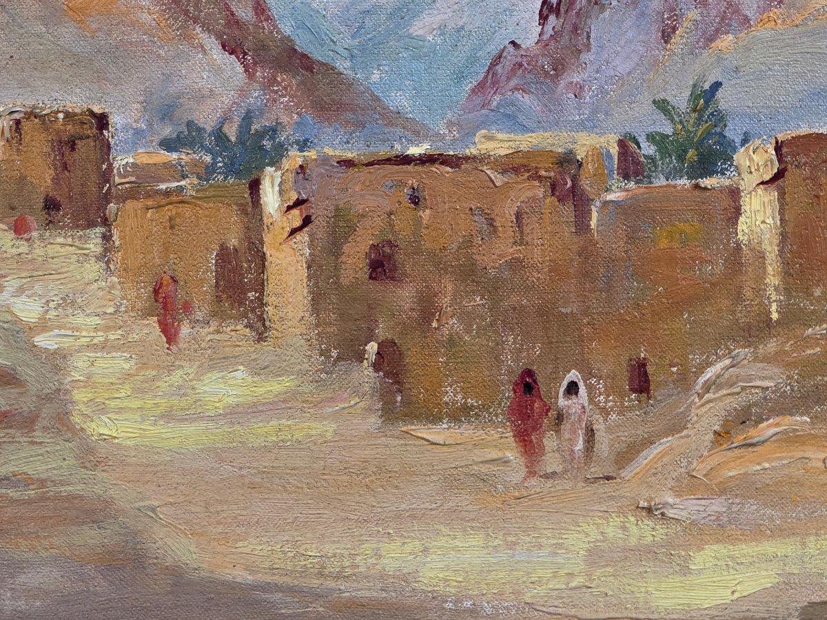 Tableau Orientaliste Paul FENASSE (1899-1976) Huile Sur Toile El Kantara Algérie-photo-2