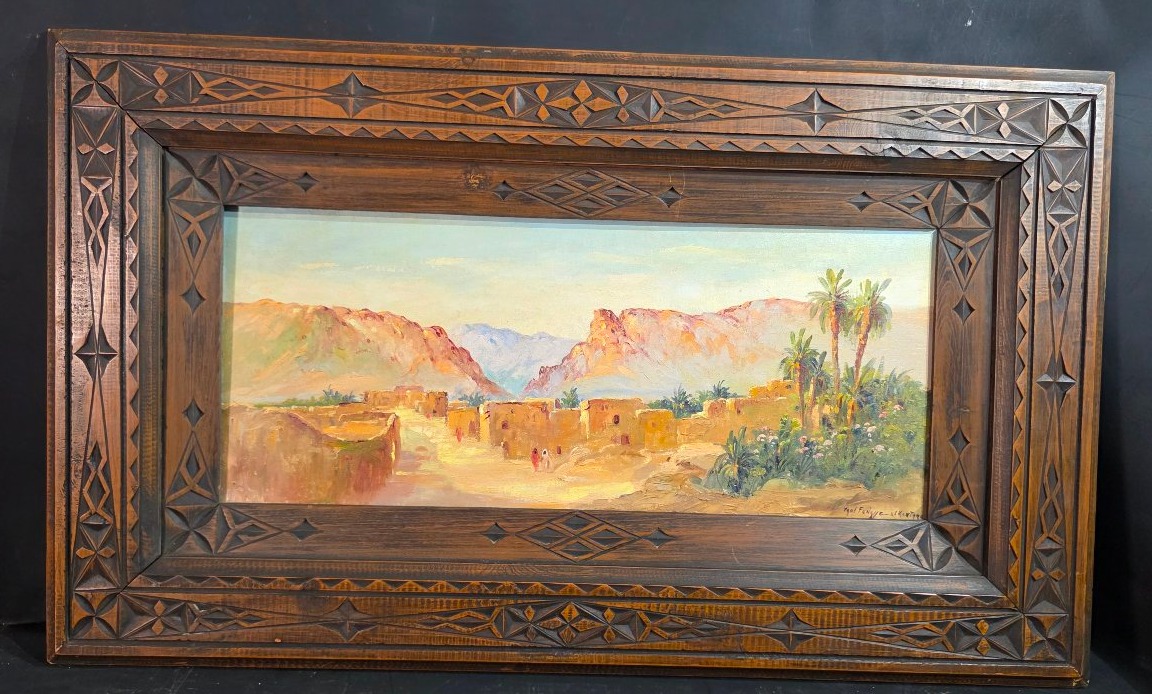 Tableau Orientaliste Paul FENASSE (1899-1976) Huile Sur Toile El Kantara Algérie