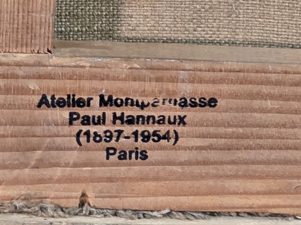 Tableau Huile Paysage Orientaliste animé signé Paul HANNAUX (1899-1954) -photo-5
